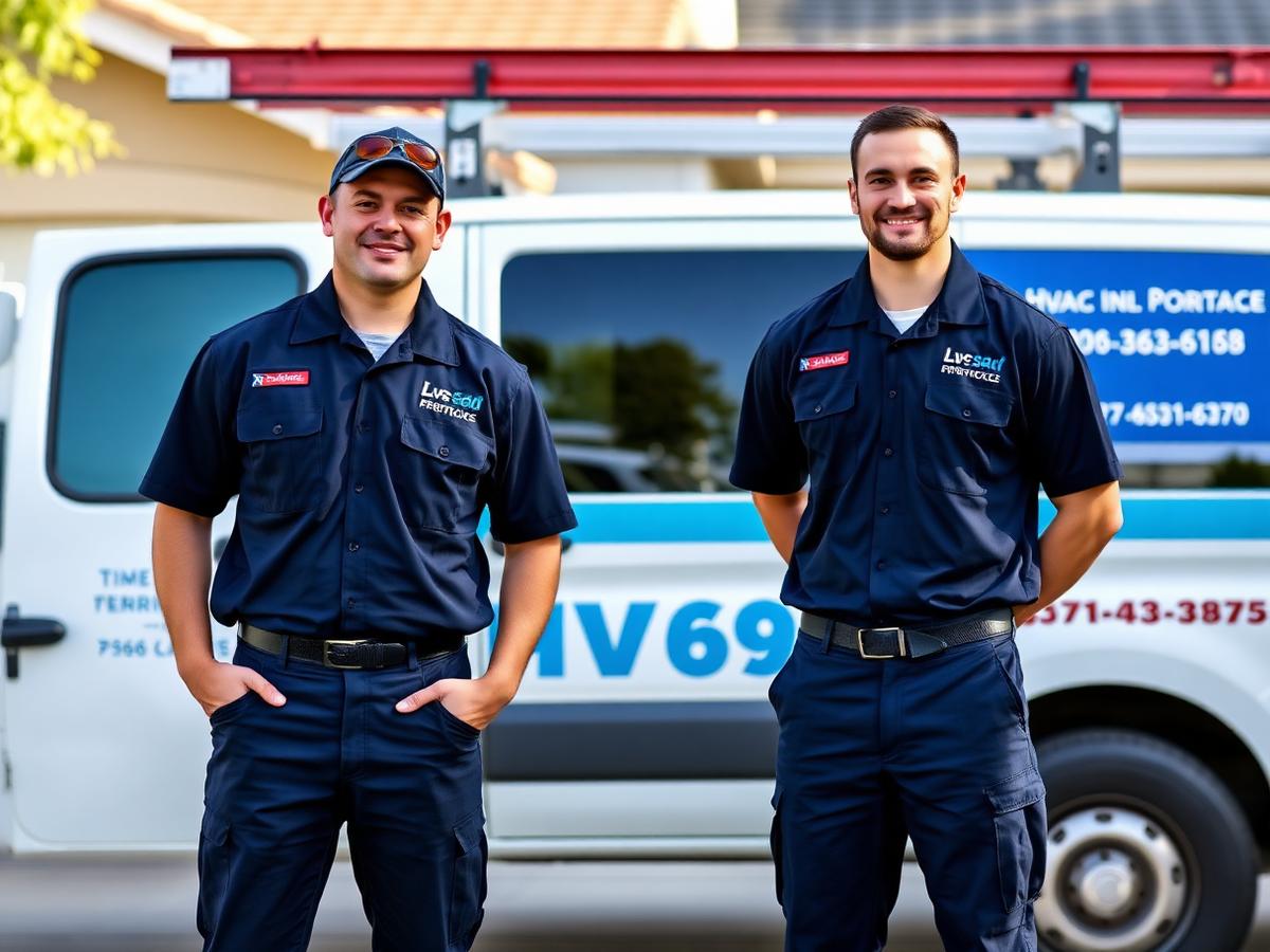 ABC Heating & Cooling service technicians